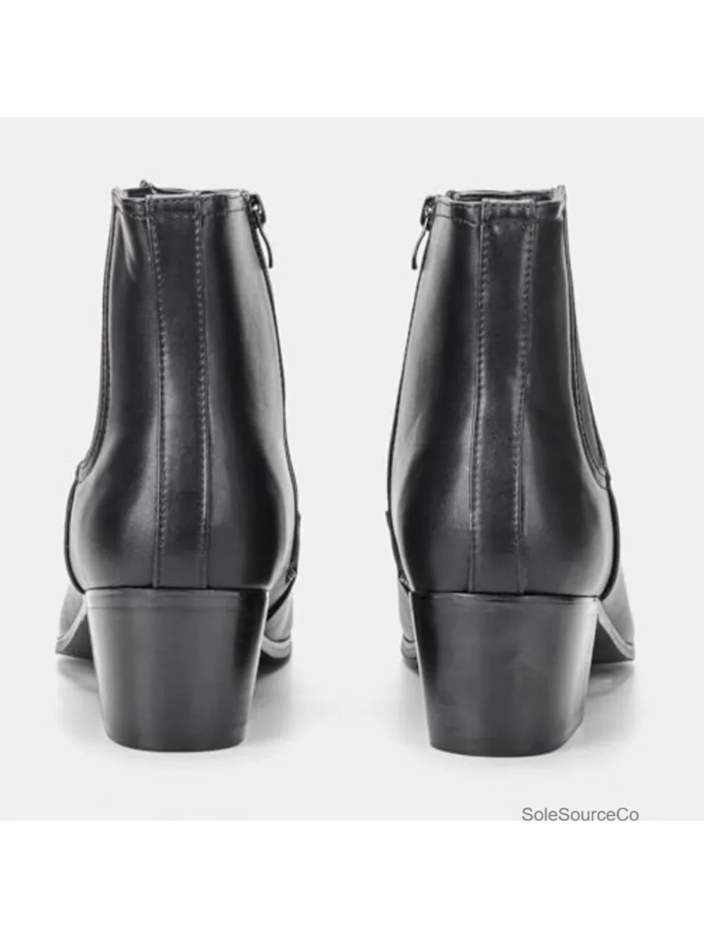 Men's Leather Chelsea Ankle Boots Lace-Up Zip Motorcycle Combat Boot